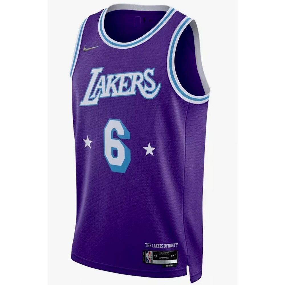 Nike  Los Angeles Lakers LeBron James Purple Player City Edition Jersey Small
